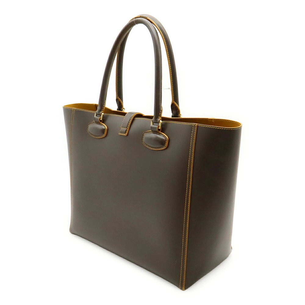 Loewe Leo Tote Bag Shoulder Anagram Perforated Leather Khaki Brown - Picture 2 of 9